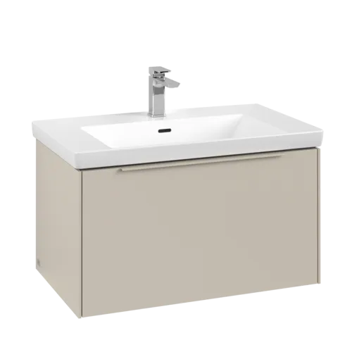 VILLEROY BOCH Subway 3.0 Vanity unit, s osvětlením, 1 zásuvka, 772 x 429 x 478 mm, Cashmere Grey #C573L2VN