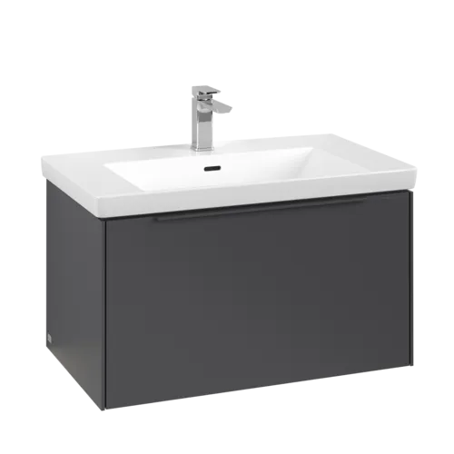 VILLEROY BOCH Subway 3.0 toaletní skříňka, s osvětlením, 1 zásuvka, 772 x 429 x 478 mm, grafitová barva #C573L2VR
