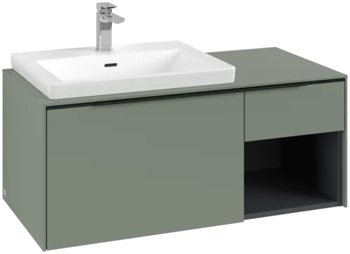 VILLEROY BOCH Subway 3.0 Vanity unit, 2 výsuvy, 1001 x 423 x 516 mm, Soft Green / Soft Green #C57201AF