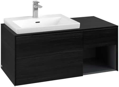 VILLEROY BOCH Subway 3.0 Vanity unit, 2 výsuvy, 1001 x 423 x 516 mm, černý dub / černý dub #C57201AB