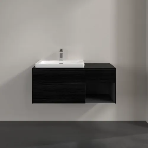 VILLEROY BOCH Subway 3.0 Vanity unit, 2 výsuvy, 1001 x 423 x 516 mm, černý dub / černý dub #C57201AB, obrázek 3