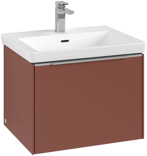 VILLEROY BOCH Subway 3.0 Vanity unit, s osvětlením, 1 zásuvka, 572 x 429 x 478 mm, vínově červená #C577L0AH