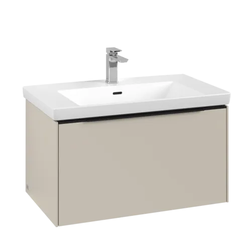 VILLEROY BOCH Subway 3.0 Vanity unit, s osvětlením, 1 zásuvka, 772 x 429 x 478 mm, Cashmere Grey #C573L1VN
