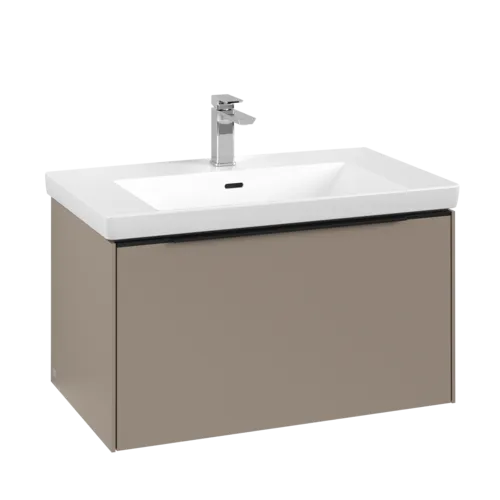 VILLEROY BOCH Subway 3.0 Vanity unit, s osvětlením, 1 zásuvka, 772 x 429 x 478 mm, taupe #C573L1VM