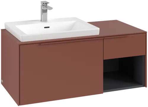 VILLEROY BOCH Subway 3.0 Vanity unit, 2 výsuvy, 1001 x 423 x 516 mm, Vínově červená / Vínově červená #C57202AH