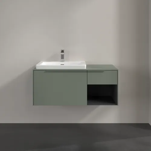 VILLEROY BOCH Subway 3.0 Vanity unit, 2 výsuvy, 1001 x 423 x 516 mm, Soft Green / Soft Green #C57202AF, obrázek 3