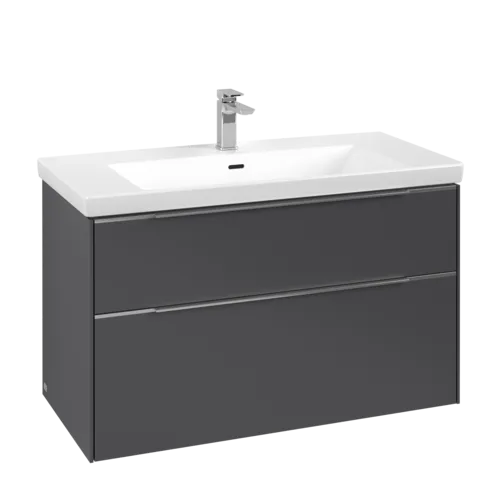 VILLEROY BOCH Subway 3.0 Vanity unit, 2 výsuvy, 973 x 576 x 478 mm, grafitová barva #C57000VR