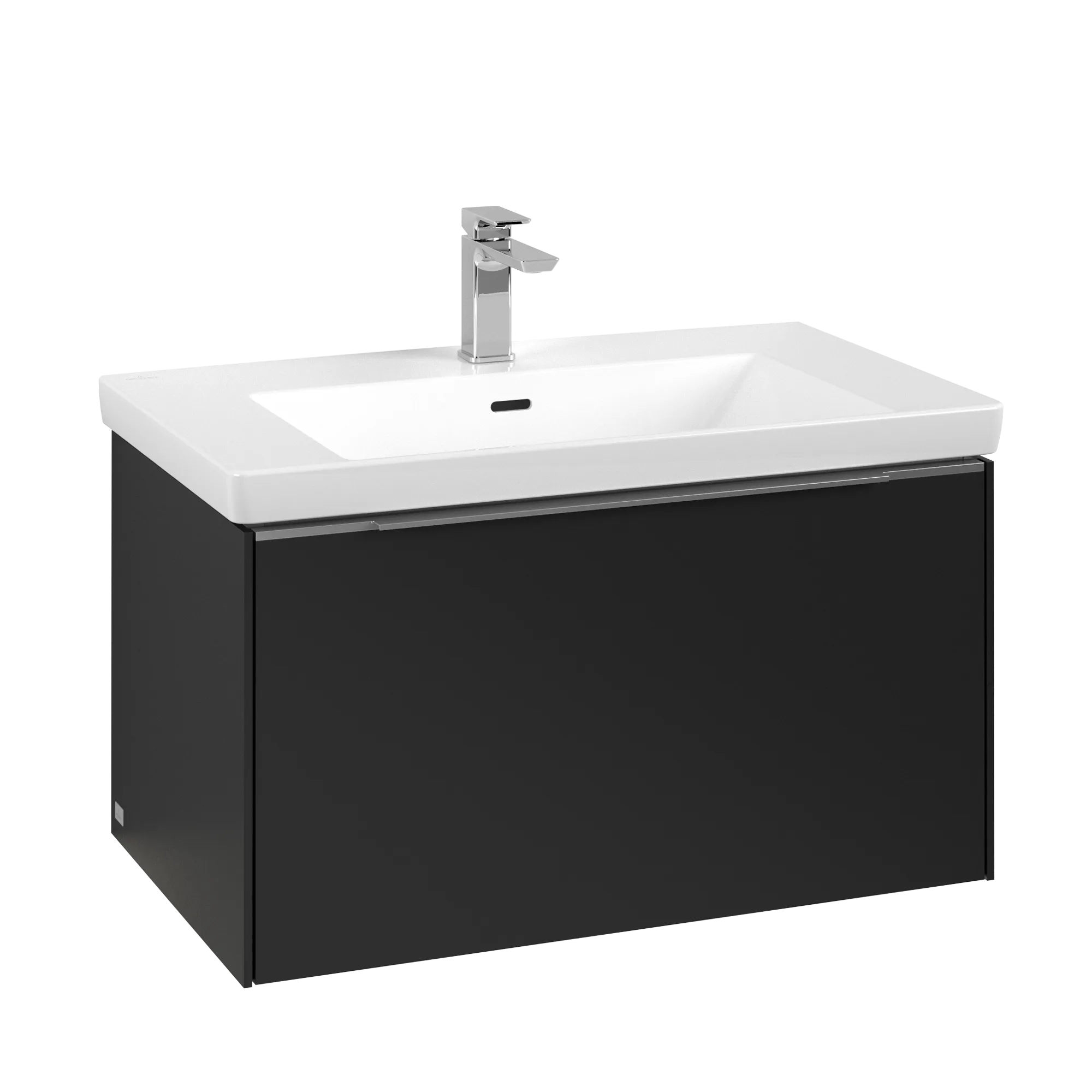 VILLEROY BOCH Subway 3.0 Vanity unit, s osvětlením, 1 zásuvka, 772 x 429 x 478 mm, Volcano Black #C573L0VL