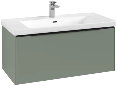 VILLEROY BOCH Subway 3.0 Vanity unit, s osvětlením, 1 zásuvka, 973 x 429 x 478 mm, Soft Green #C569L1AF