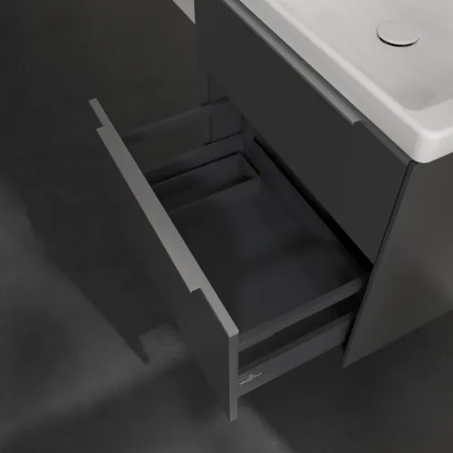 VILLEROY BOCH Subway 3.0 Vanity unit, 2 výsuvy, 622 x 576 x 478 mm, grafitová barva #C57600VR, obrázek 6