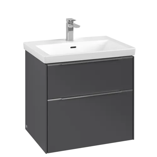 VILLEROY BOCH Subway 3.0 Vanity unit, 2 výsuvy, 622 x 576 x 478 mm, grafitová barva #C57600VR