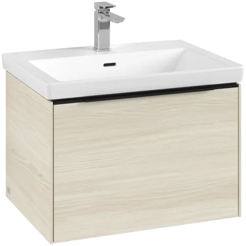 VILLEROY BOCH Subway 3.0 Vanity unit, s osvětlením, 1 zásuvka, 622 x 429 x 478 mm, bílý dub #C575L1AA