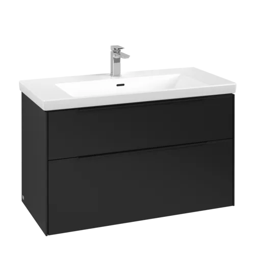VILLEROY BOCH Subway 3.0 Vanity unit, 2 výsuvy, 973 x 576 x 478 mm, Volcano Black #C57001VL