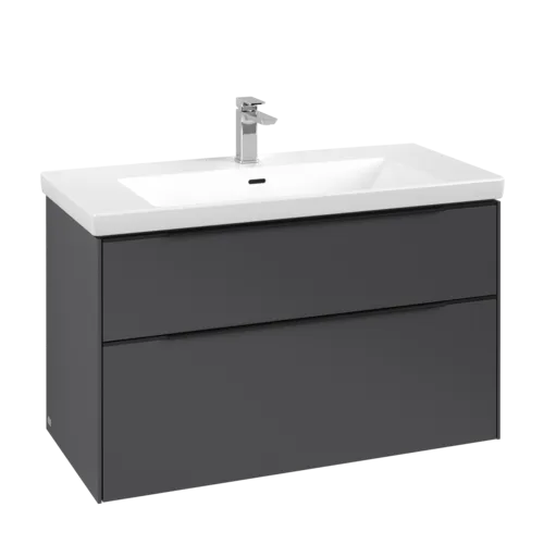 VILLEROY BOCH Subway 3.0 Vanity unit, 2 výsuvy, 973 x 576 x 478 mm, grafitová barva #C57001VR