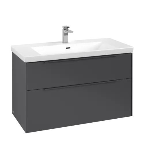 VILLEROY BOCH Subway 3.0 Vanity unit, 2 výsuvy, 973 x 576 x 478 mm, grafitová barva #C57002VR