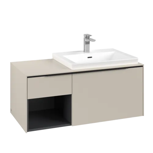 VILLEROY BOCH Subway 3.0 Vanity unit, 2 výsuvy, 1001 x 423 x 516 mm, Cashmere Grey / Cashmere Grey #C57101VN