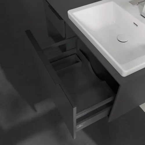 VILLEROY BOCH Subway 3.0 Vanity unit, 2 výsuvy, 1001 x 423 x 516 mm, Graphite / Graphite #C57101VR, obrázek 6