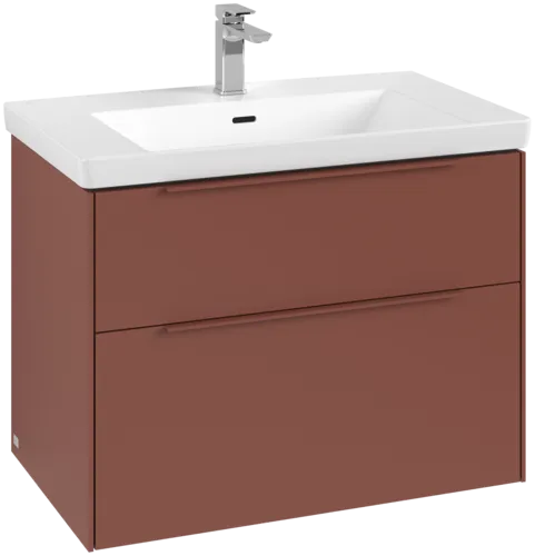 VILLEROY BOCH Subway 3.0 Vanity unit, s osvětlením, 2 výsuvy, 772 x 576 x 478 mm, vínově červená #C574L2AH