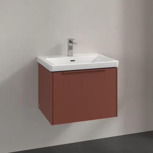 VILLEROY BOCH Subway 3.0 Vanity unit, 1 zásuvka, 572 x 429 x 478 mm, vínově červená #C57702AH, obrázek 2