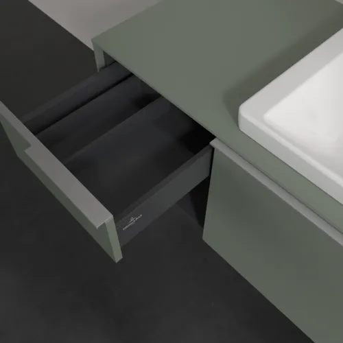 VILLEROY BOCH Subway 3.0 Vanity unit, s osvětlením, 2 výsuvy, 1001 x 423 x 516 mm, Soft Green / Soft Green #C571L0AF, obrázek 8