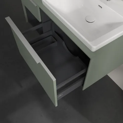 VILLEROY BOCH Subway 3.0 Vanity unit, s osvětlením, 2 výsuvy, 1001 x 423 x 516 mm, Soft Green / Soft Green #C571L0AF, obrázek 7