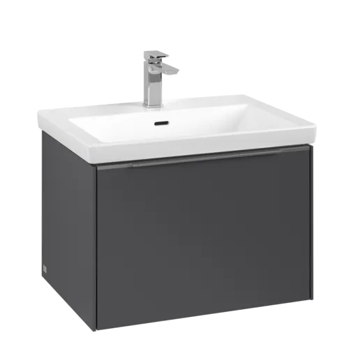 VILLEROY BOCH Subway 3.0 Vanity unit, 1 zásuvka, 622 x 429 x 478 mm, grafitová barva #C57500VR