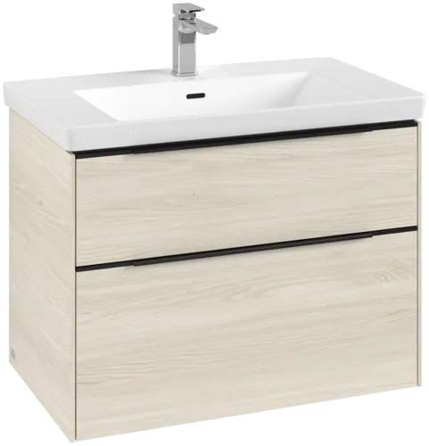 VILLEROY BOCH Subway 3.0 Vanity unit, s osvětlením, 2 výsuvy, 772 x 576 x 478 mm, bílý dub #C574L1AA