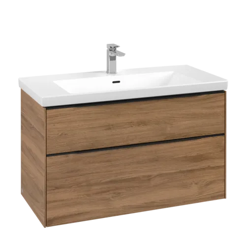 VILLEROY BOCH Subway 3.0 Vanity unit, 2 výsuvy, 973 x 576 x 478 mm, dub Kansas #C57001RH