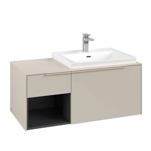 VILLEROY BOCH Subway 3.0 Vanity unit, 2 výsuvy, 1001 x 423 x 516 mm, Cashmere Grey / Cashmere Grey #C57102VN