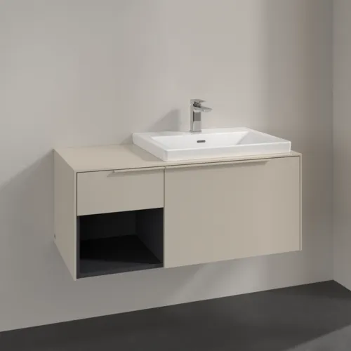 VILLEROY BOCH Subway 3.0 Vanity unit, 2 výsuvy, 1001 x 423 x 516 mm, Cashmere Grey / Cashmere Grey #C57102VN, obrázek 2