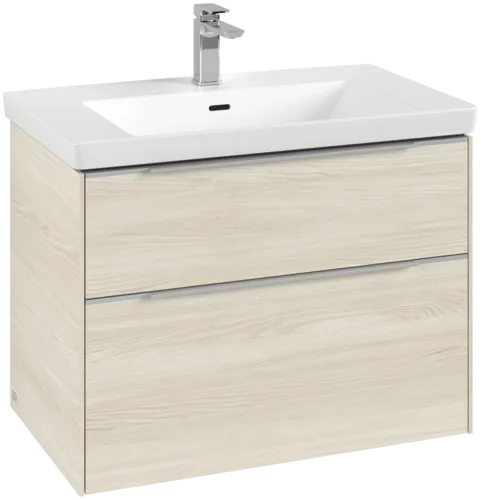 VILLEROY BOCH Subway 3.0 Vanity unit, s osvětlením, 2 výsuvy, 772 x 576 x 478 mm, bílý dub #C574L0AA
