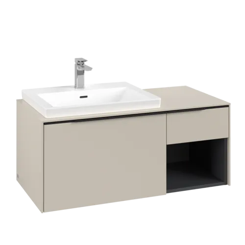 VILLEROY BOCH Subway 3.0 Vanity unit, 2 výsuvy, 1001 x 423 x 516 mm, Cashmere Grey / Cashmere Grey #C57201VN