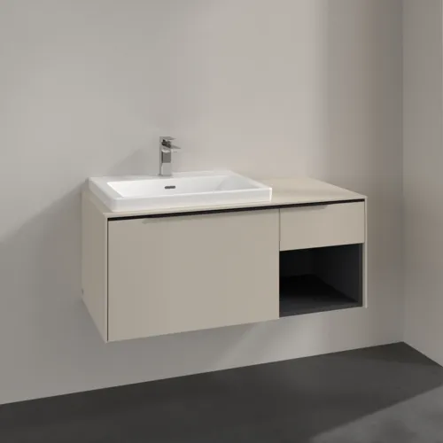 VILLEROY BOCH Subway 3.0 Vanity unit, 2 výsuvy, 1001 x 423 x 516 mm, Cashmere Grey / Cashmere Grey #C57201VN, obrázek 2