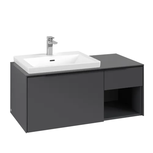 VILLEROY BOCH Subway 3.0 Vanity unit, 2 výsuvy, 1001 x 423 x 516 mm, Graphite / Graphite #C57201VR
