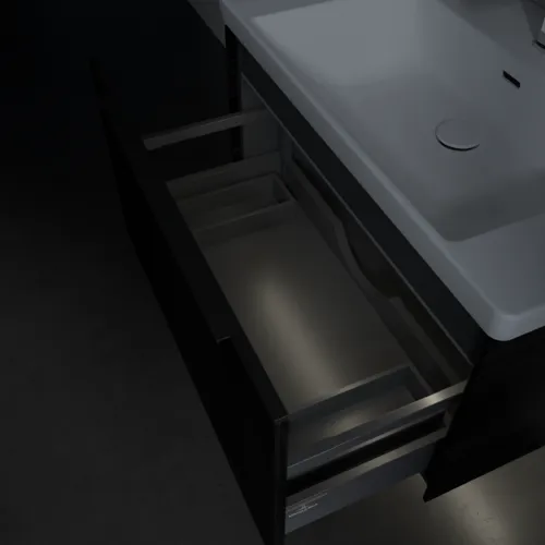 VILLEROY BOCH Subway 3.0 Vanity unit, s osvětlením, 1 zásuvka, 772 x 429 x 478 mm, černý dub #C573L1AB, obrázek 8