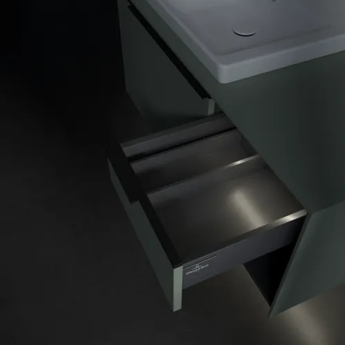 VILLEROY BOCH Subway 3.0 Vanity unit, s osvětlením, 2 výsuvy, 1001 x 423 x 516 mm, Soft Green / Soft Green #C572L1AF, obrázek 9