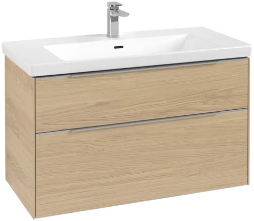VILLEROY BOCH Subway 3.0 Vanity unit, s osvětlením, 2 výsuvy, 973 x 576 x 478 mm, severský dub #C570L0VJ