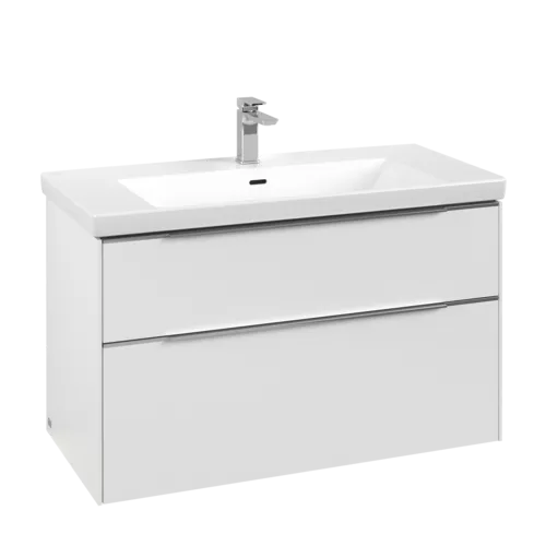 VILLEROY BOCH Subway 3.0 Vanity unit, s osvětlením, 2 výsuvy, 973 x 576 x 478 mm, Pure White #C570L0VF