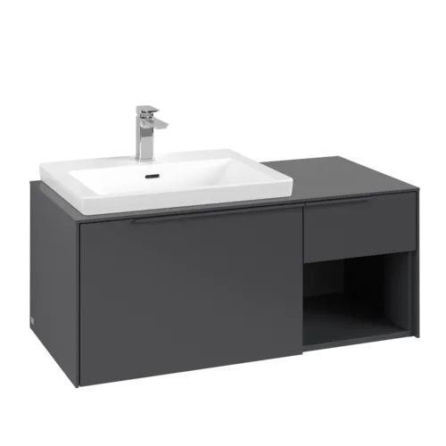 VILLEROY BOCH Subway 3.0 Vanity unit, 2 výsuvy, 1001 x 423 x 516 mm, Graphite / Graphite #C57202VR