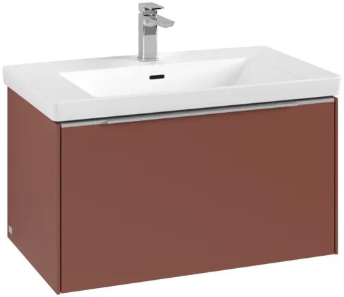 VILLEROY BOCH Subway 3.0 Vanity unit, s osvětlením, 1 zásuvka, 772 x 429 x 478 mm, vínově červená #C573L0AH