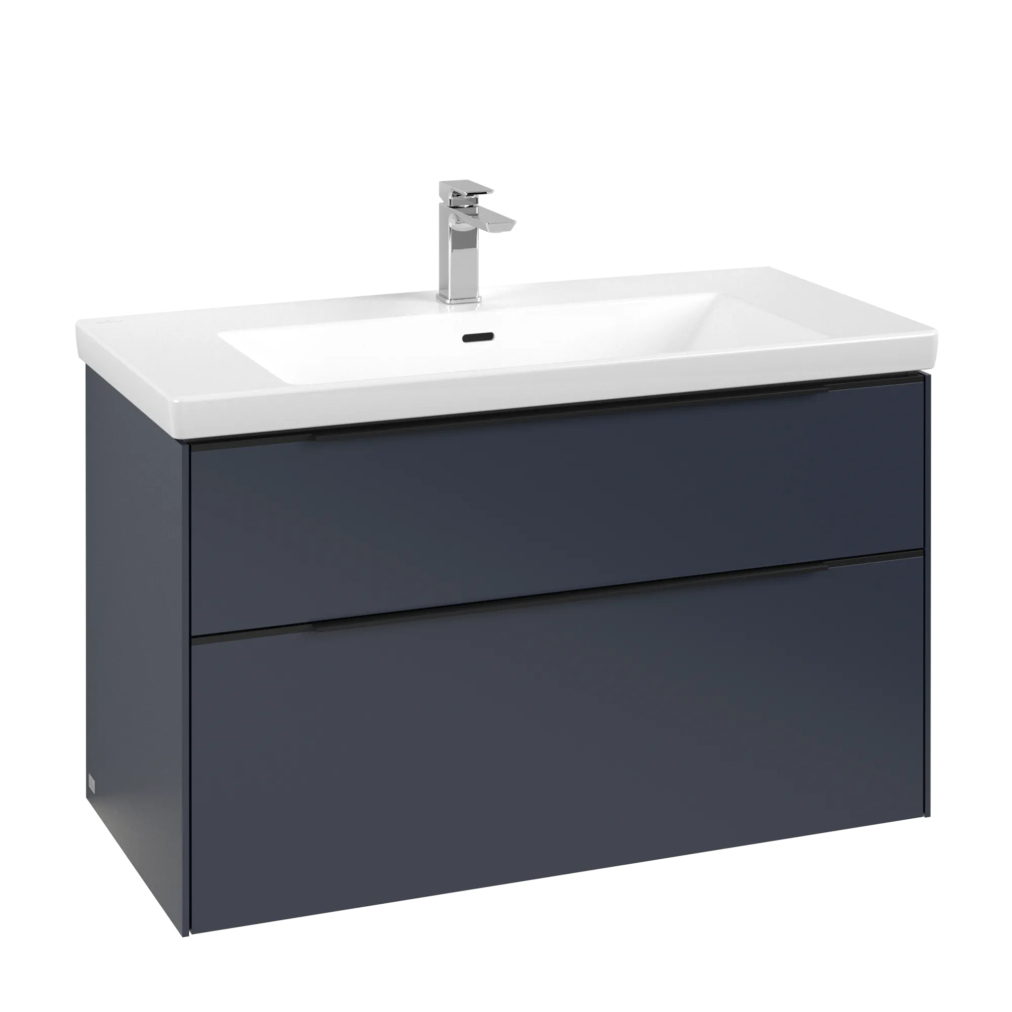 VILLEROY BOCH Subway 3.0 Vanity unit, s osvětlením, 2 výsuvy, 973 x 576 x 478 mm, Marine Blue #C570L1VQ