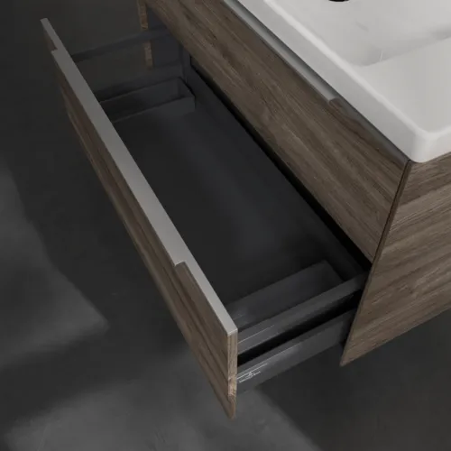 VILLEROY BOCH Subway 3.0 Vanity unit, s osvětlením, 2 výsuvy, 973 x 576 x 478 mm, Stone Oak #C570L0RK, obrázek 7