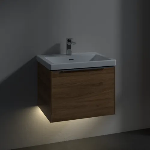 VILLEROY BOCH Subway 3.0 Vanity unit, s osvětlením, 1 zásuvka, 572 x 429 x 478 mm, dub Kansas #C577L0RH, obrázek 5