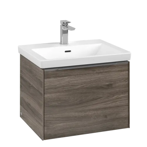VILLEROY BOCH Subway 3.0 Vanity unit, s osvětlením, 1 zásuvka, 572 x 429 x 478 mm, Stone Oak #C577L0RK