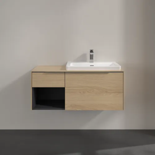 VILLEROY BOCH Subway 3.0 Vanity unit, s osvětlením, 2 výsuvy, 1001 x 423 x 516 mm, Severský dub / Severský dub #C571L0VJ, obrázek 3