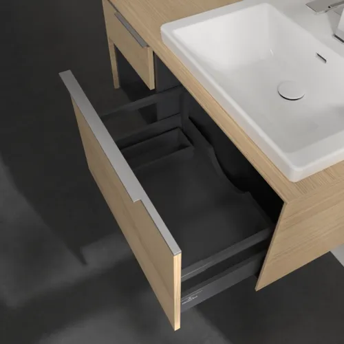 VILLEROY BOCH Subway 3.0 Vanity unit, s osvětlením, 2 výsuvy, 1001 x 423 x 516 mm, Severský dub / Severský dub #C571L0VJ, obrázek 7