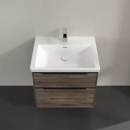 VILLEROY BOCH Subway 3.0 Vanity unit, s osvětlením, 2 výsuvy, 622 x 576 x 478 mm, Stone Oak #C576L1RK, obrázek 4