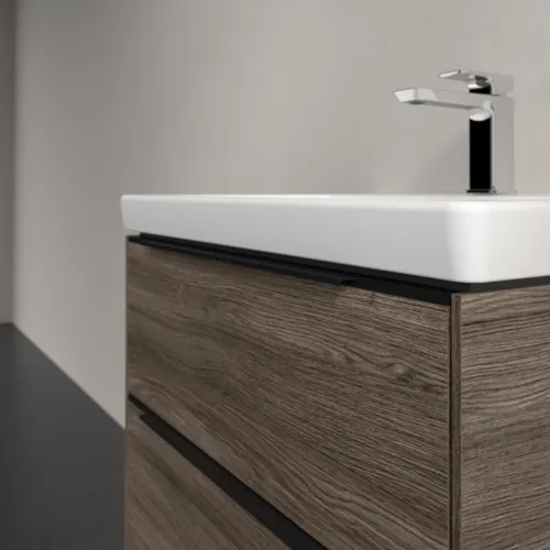 VILLEROY BOCH Subway 3.0 Vanity unit, s osvětlením, 2 výsuvy, 622 x 576 x 478 mm, Stone Oak #C576L1RK, obrázek 6