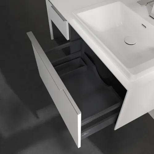 VILLEROY BOCH Subway 3.0 Vanity unit, s osvětlením, 2 výsuvy, 1001 x 423 x 516 mm, čistě bílá / čistě bílá #C571L0VF, obrázek 7