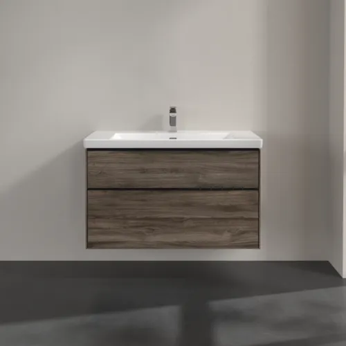 VILLEROY BOCH Subway 3.0 Vanity unit, s osvětlením, 2 výsuvy, 973 x 576 x 478 mm, Stone Oak #C570L1RK, obrázek 3